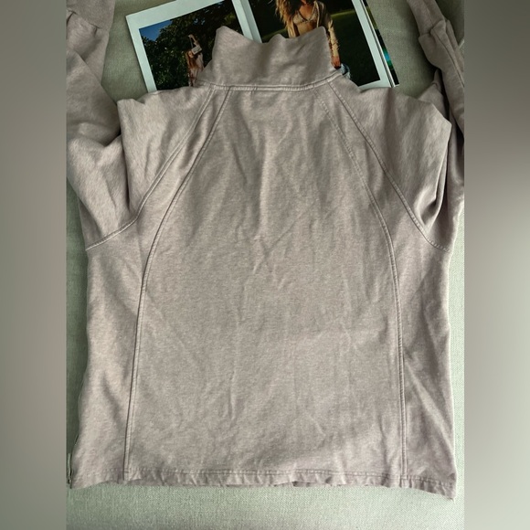 COPY - VARLEY Atlas Side Zip Sweatshirt In Ash Dusty Rose Size L -NO DRAWSTRING - Picture 13 of 15
